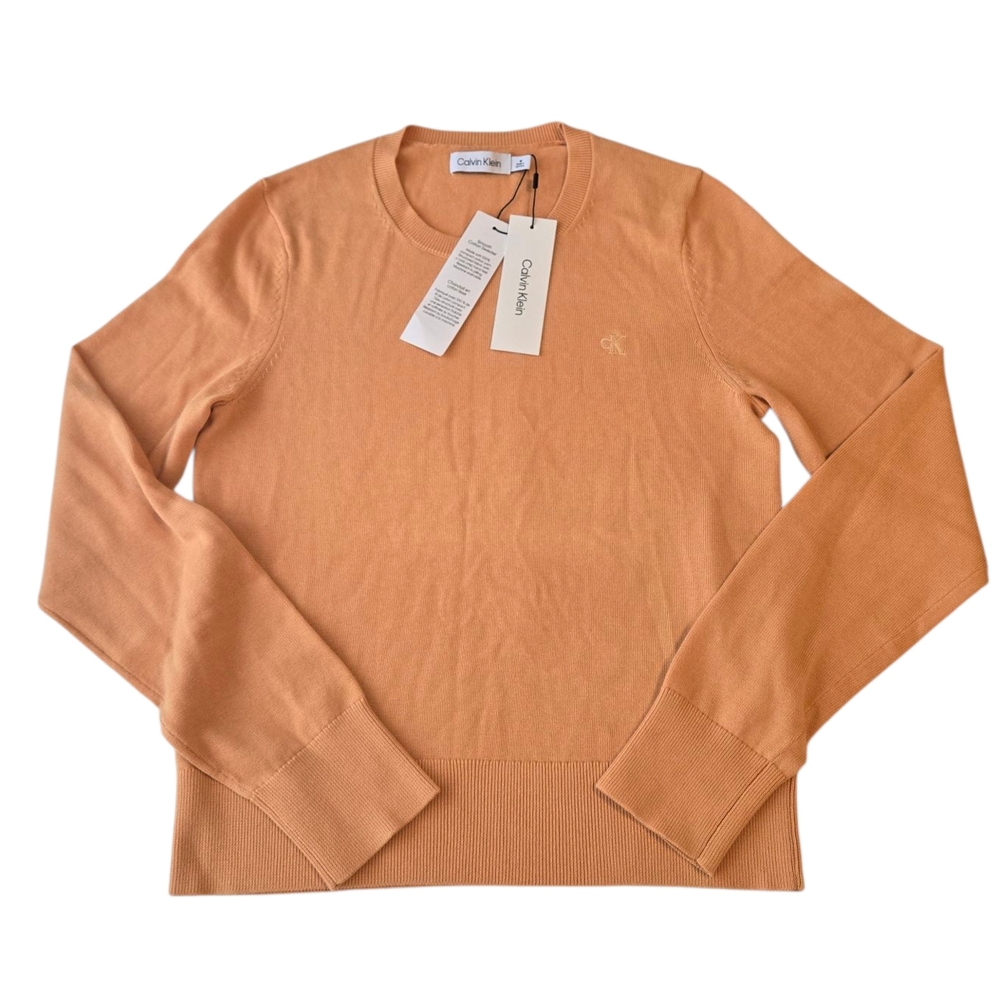 Calvin Klein 100% Cotton Tangerine Sweater Medium